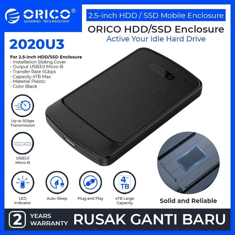 ORICO 2020U3 2.5-Inch Hard Drive Enclosure