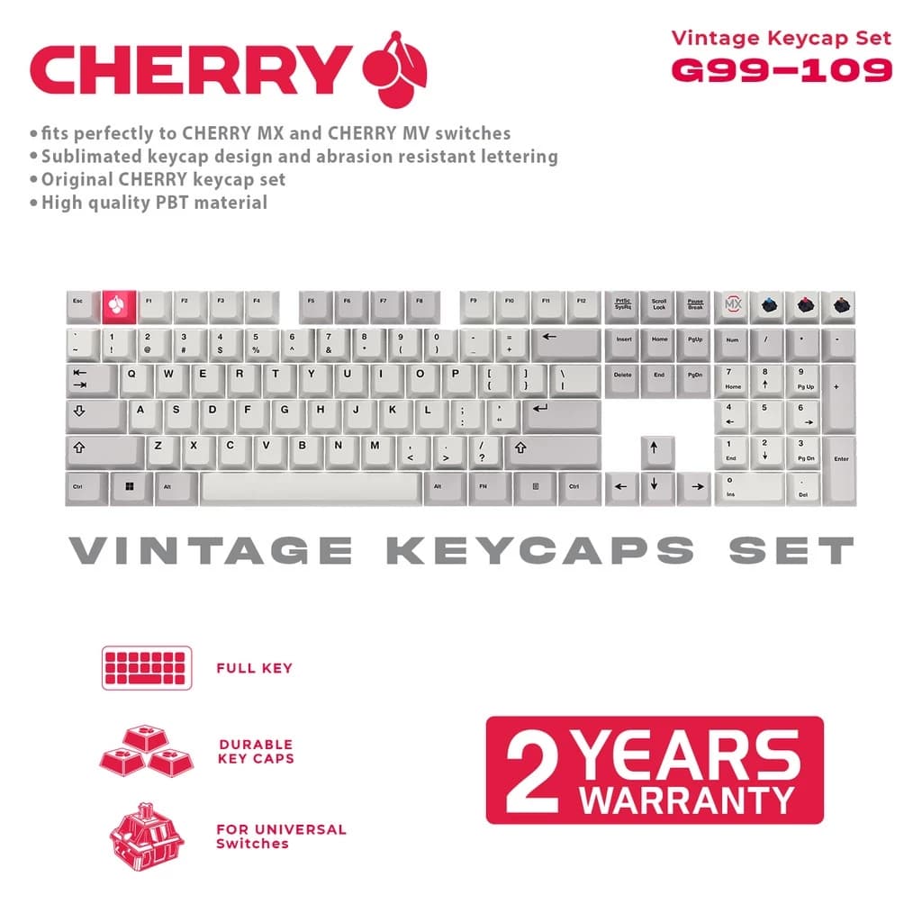 CHERRY MX Vintage Keycap Set - G99-109-EU-ZUB-01